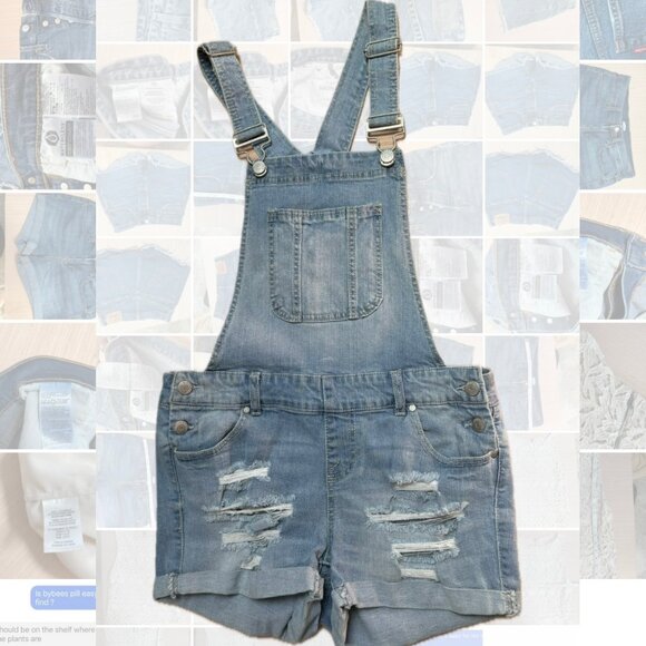 Women's 5 │ Blue Spice Overalls │Authentic │Distressed - Picture 2 of 9